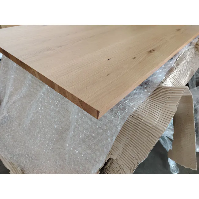 (As-is) Reno Dining Table 2.1m - 4 - Light wood table, wooden surface, natural wood grain, unfinished wood, wooden panel
