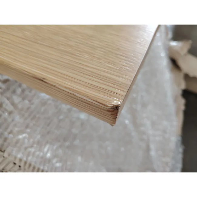 (As-is) Reno Dining Table 2.1m - 5 - Light wood panel, wood grain texture, wood surface, wood panel edge, wood panel corner