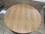 (As-is) Lyon Round Dining Table 1.2m - Oak, Black - 1