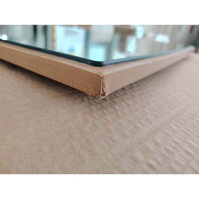 (As-is) Lindsey Arched Frameless Standing Mirror 60cm - Maple Oak - 2 - 8