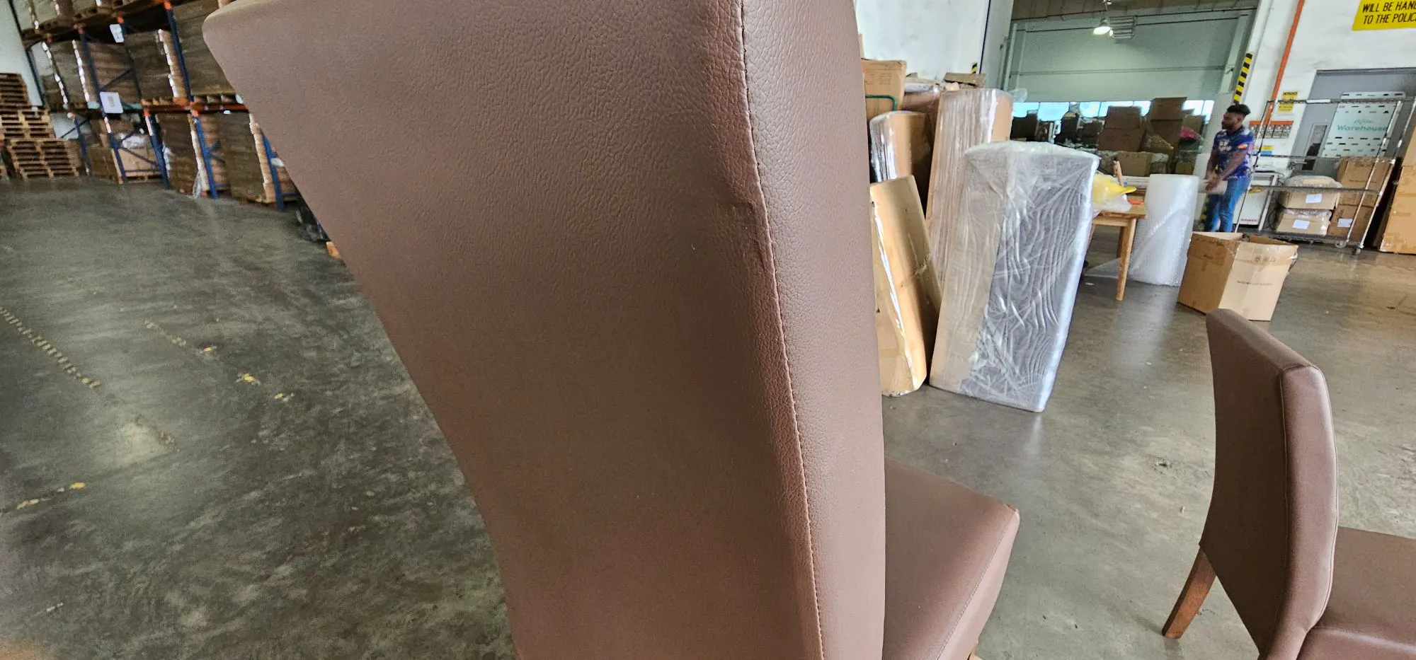 (As-is) Nora Dining Chair - Cocoa, Mocha (Faux Leather) - 3 - 7