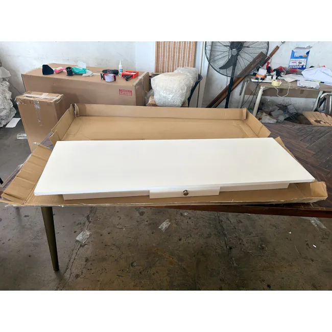 (As-is) Nancy Console Table 1.2m - White - 6 - 2