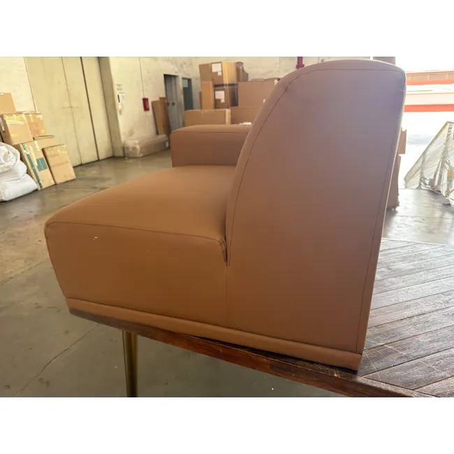 (As-is) Milan Left Arm Unit - Caramel Tan (Faux Leather) - 5