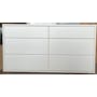 (As-is) Lizzy 6 Drawer Chest 1.2m - White, Brass - 1