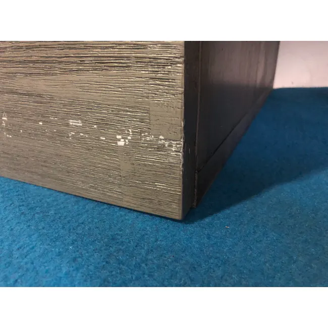(As-Is) Carson Marble Study Table 1.4m - 12 - Weathered wooden surface, Rustic texture, Old paint finish, Cracked wood