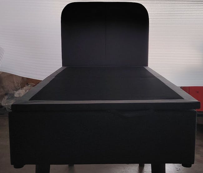(As-is) Nolan Single Storage Bed - Hailstorm - 4 - 1