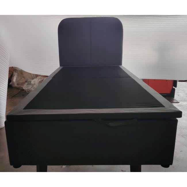 (As-is) Nolan Single Storage Bed - Hailstorm - 4 - 2