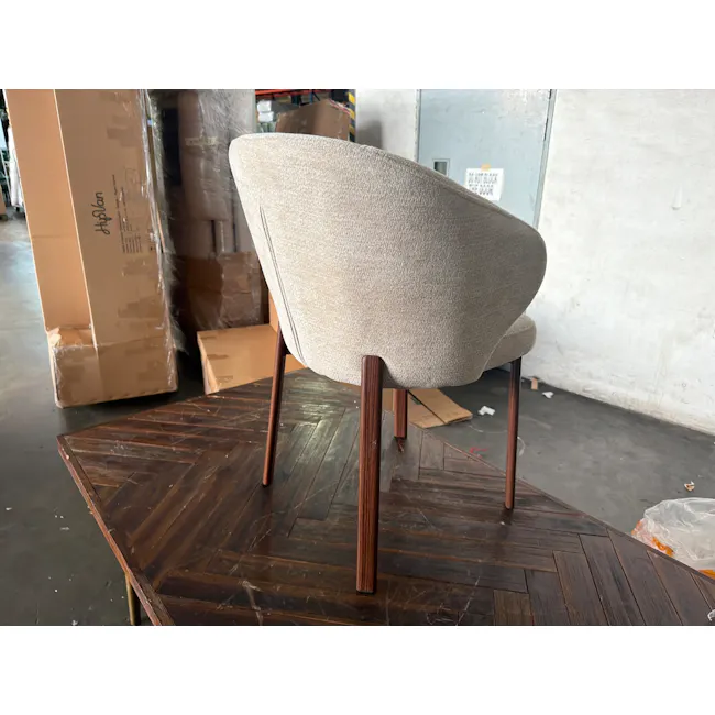 (As-is) Apollo Dining Armchair - Beige, Walnut - 2
