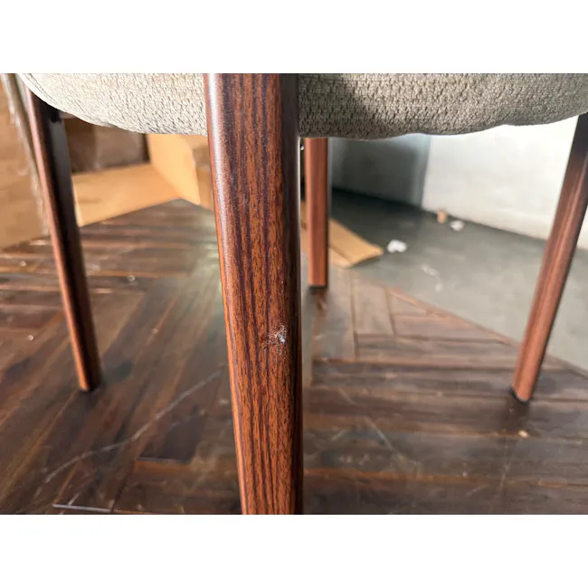 (As-is) Apollo Dining Armchair - Beige, Walnut - 3