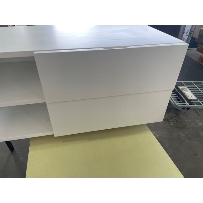 (As-is) Aalto TV Cabinet 1.6m - White, Natural - 15 - 20