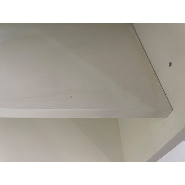 (As-is) Aalto TV Cabinet 1.6m - White, Natural - 15 - 37 - Clean, white ceiling panel, Minimalist wall fixture, unblemished