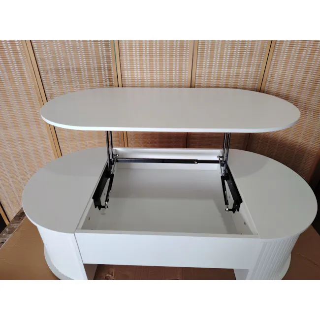 (As-is) Marche Lift-Up Storage Coffee Table 1.2m - White - 9 - 3