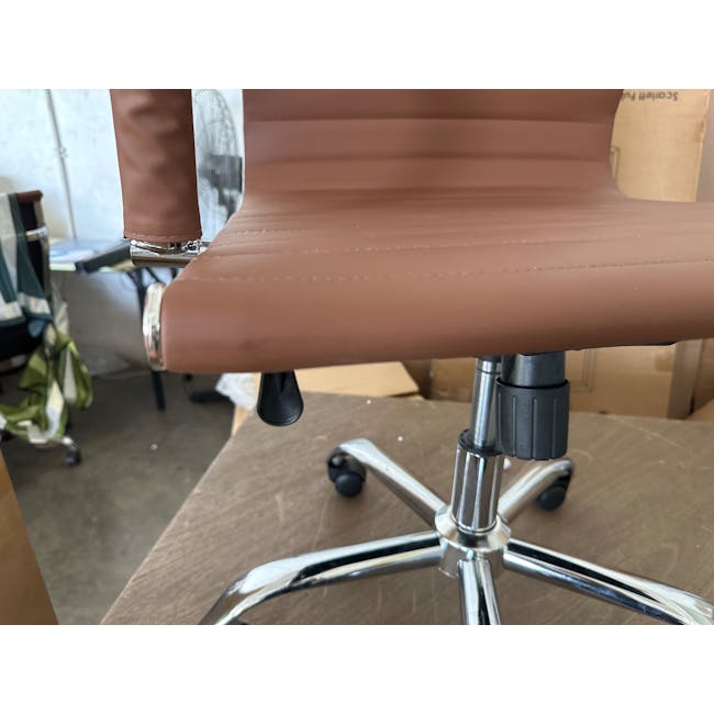 (As-is) Elias Mid Back Office Chair - Tan (PU) - 7 - 7