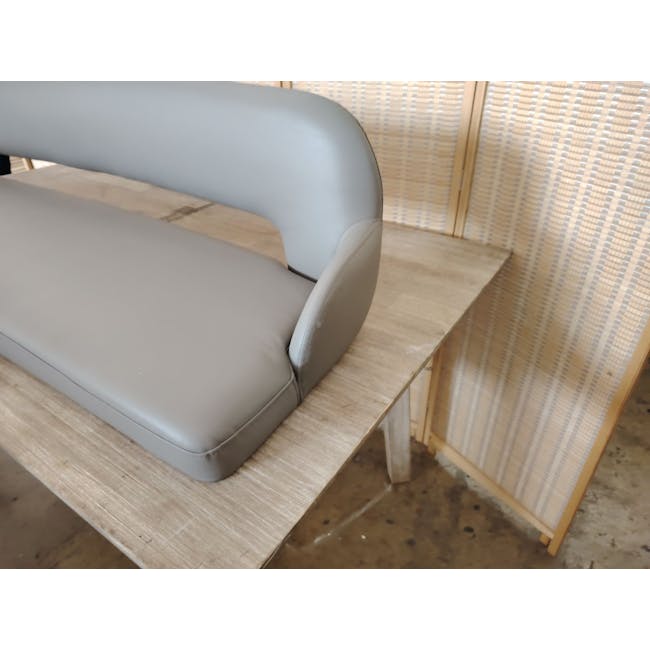 (As-is) Tatum Bench 1.5m - Taupe (Faux Leather) - 3