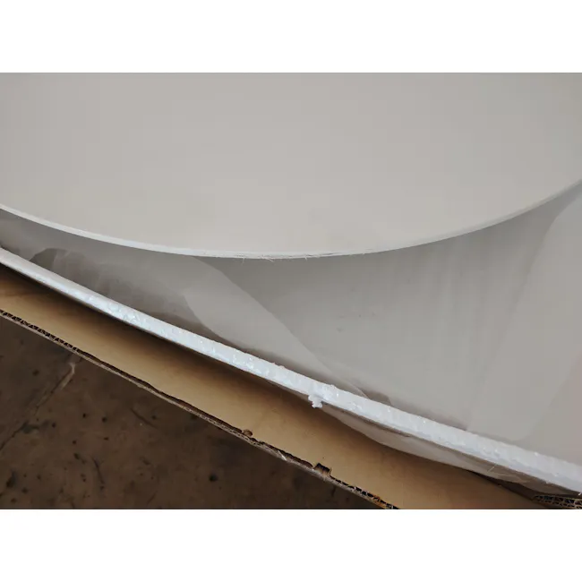 (As-is) Harold Round Dining Table 1.05m - Natural, White - 6 - 3