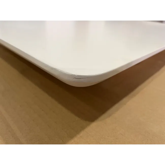 (As-is) Harold Coffee Table - Natural, White - 4 - White surface, box, cardboard, edge, crack, imperfection, texture