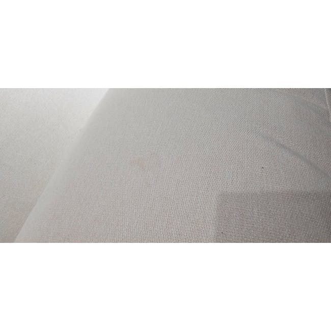 (As-is) Russell Armless Unit - Oat (Eco Clean Fabric) - 8 - Light-colored fabric with subtle texture, Close-up view of