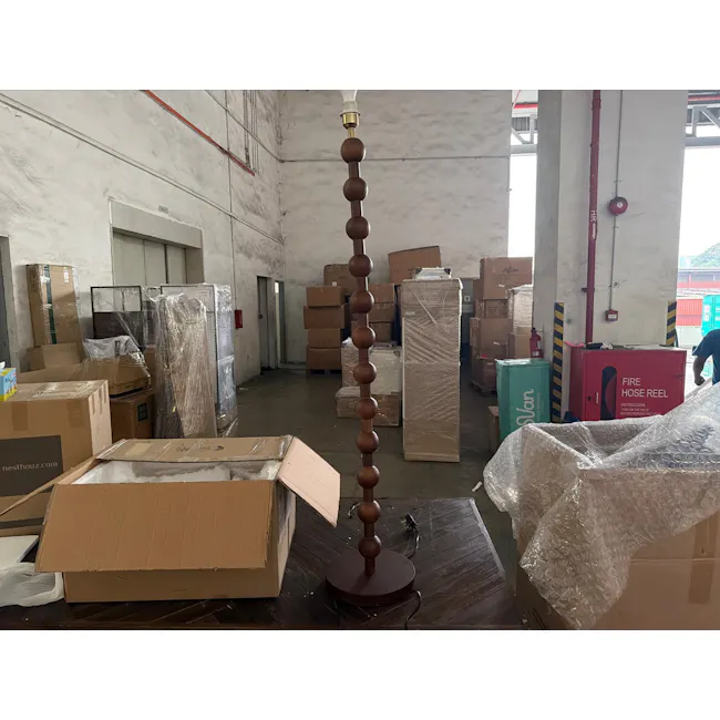 (As-is) Chestan Beaded Floor Lamp - Walnut - 4
