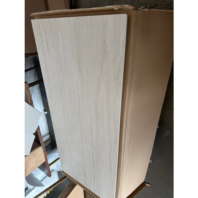 (As-is) Nelson Dining Table 2m - Travertine (Sintered Stone) - 3