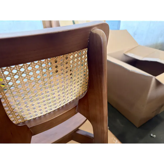 (As-is) Arine Rattan Dining Chair - Walnut - 4