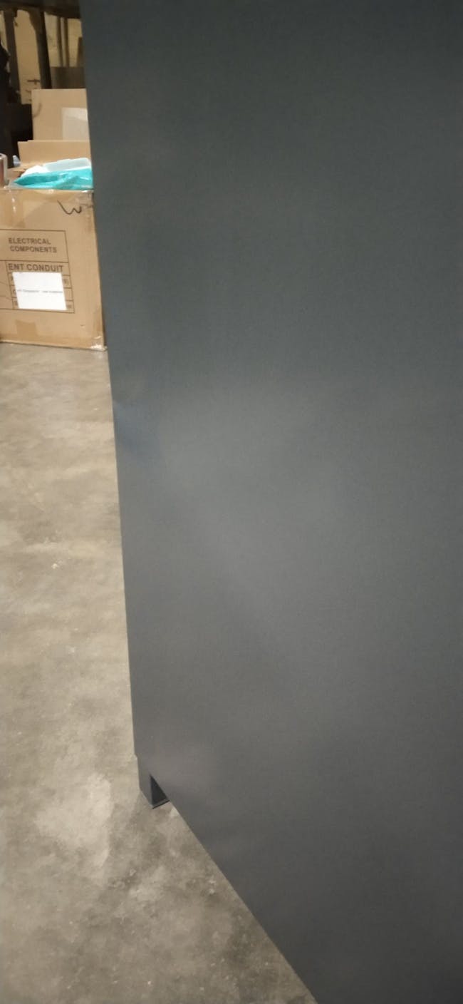 (As-is) Penjo 2 Door Metal Wardrobe with Shelf - Dark Grey - 4