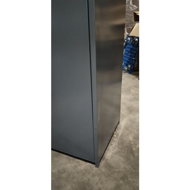 (As-is) Penjo 2 Door Metal Wardrobe with Shelf - Dark Grey - 7