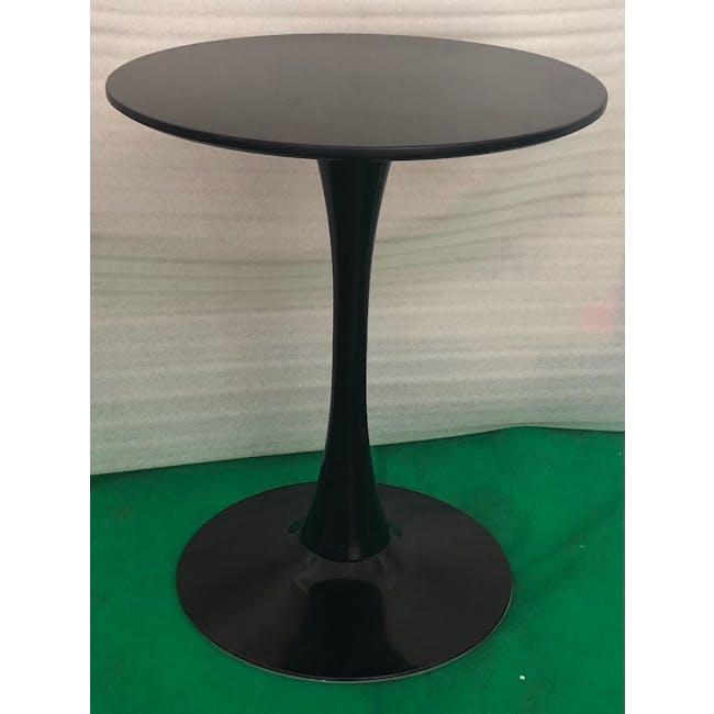 (As-is) Carmen Round Dining Table 0.6m - Black - 2
