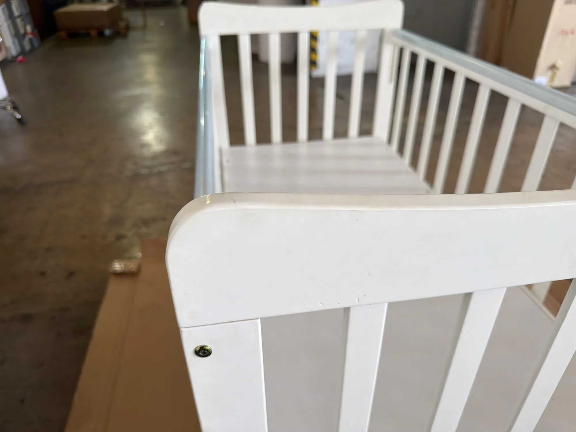 (As-is) Ayla Dropside Baby Cot with Wheels - 11